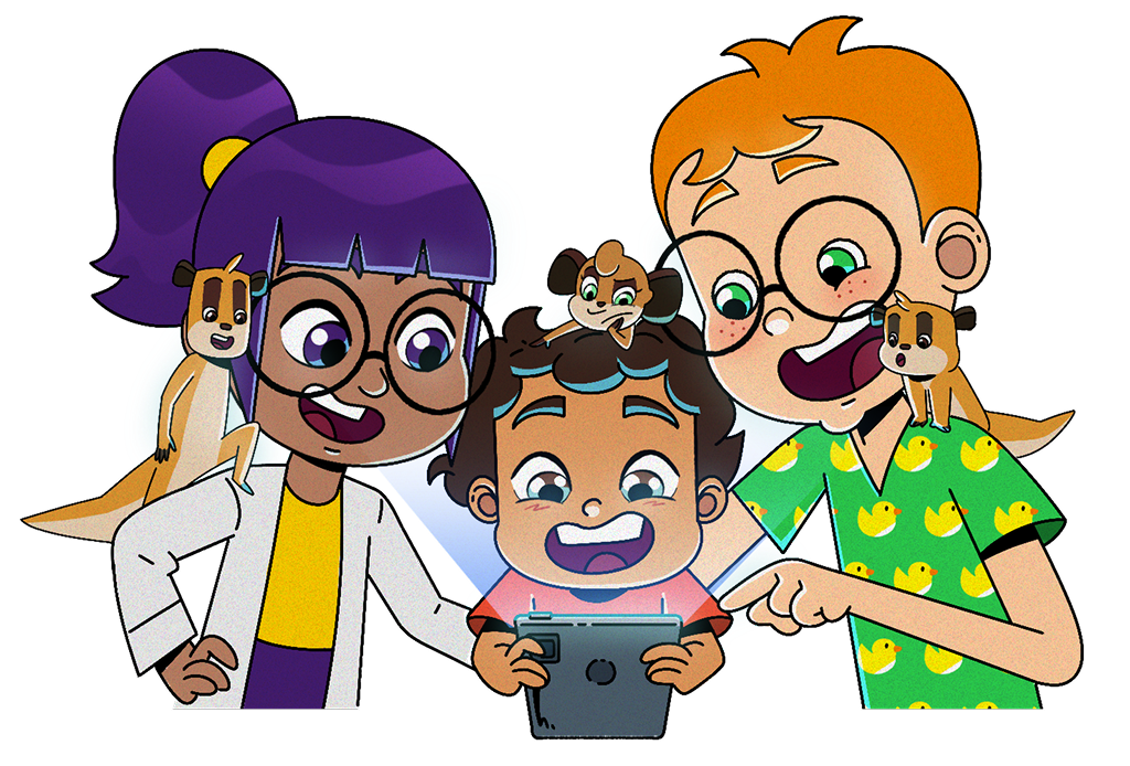 Happy children learning about health and wellness with TinyDocs